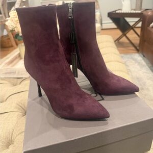 Burgundy Suede - NEW in Box -Made in Italy  Heeled Boots